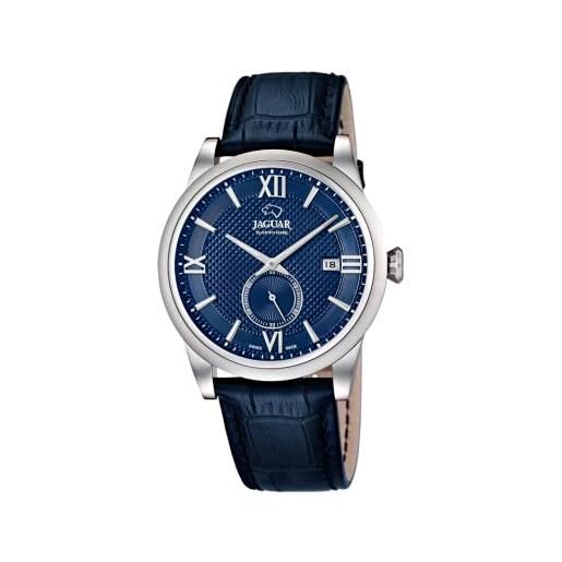 JAGUAR orologio modello j662 / 7 della collezione acamar, cassa 42,5 mm con cinturino in pelle blu scuro per uomo j662/7