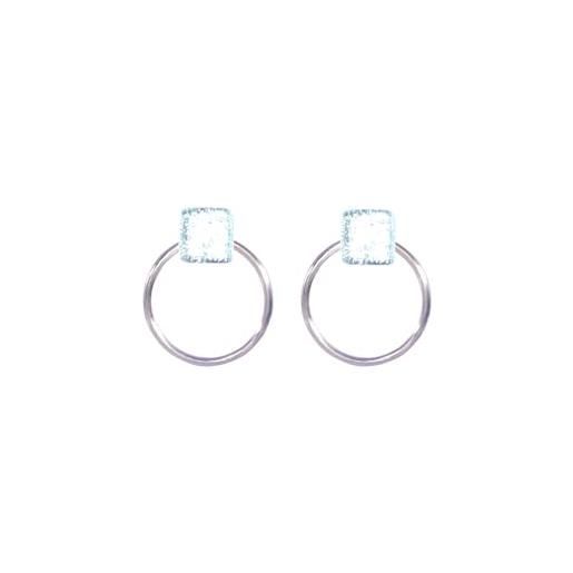 Ellen Kvam Jewelry ellen kvam back-front hoop and stud earring - white