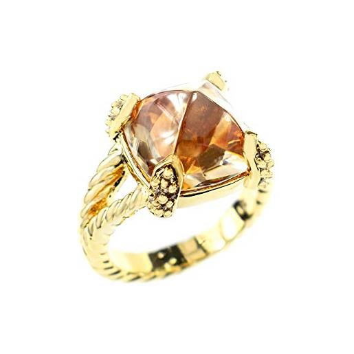 GUESS collezione gc cwr81134-52 - anello da donna in argento sterling colore oro misura 52