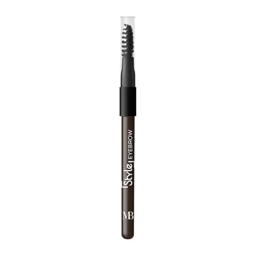 Mb milano - matita per sopracciglia - doppia punta a matita + spazzola - dark brown - definisce le sopracciglia - made in italy