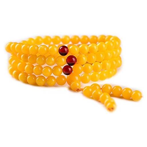 ZHIBO perle polacche naturali del mar baltico giallo uomini donne ambra bracciale cera pietra cruda bracciali di natale bracciali108 perle di ambra