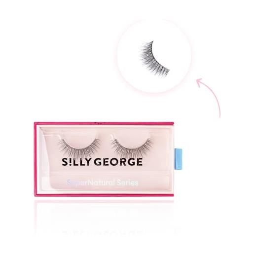 Silly George super. Natural lash | fascia trasparente e flessibile, aspetto naturale, confortevole, leggera (astra)