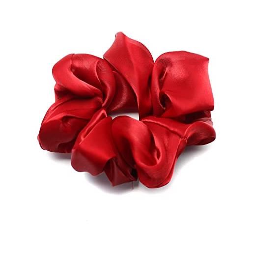 QinGoo fascia elastica per capelli, adatta per tutti i giorni, viaggi, feste (rosso vine)