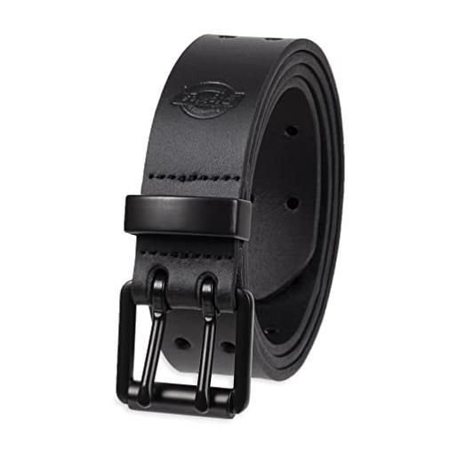 Dickies work belt for men - leather with double prong buckle for jeans and heavy duty construction