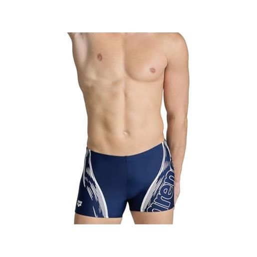 ARENA costume da bagno da uomo graphic swim short in materiale maxfit, colore: blu, taglia: 5