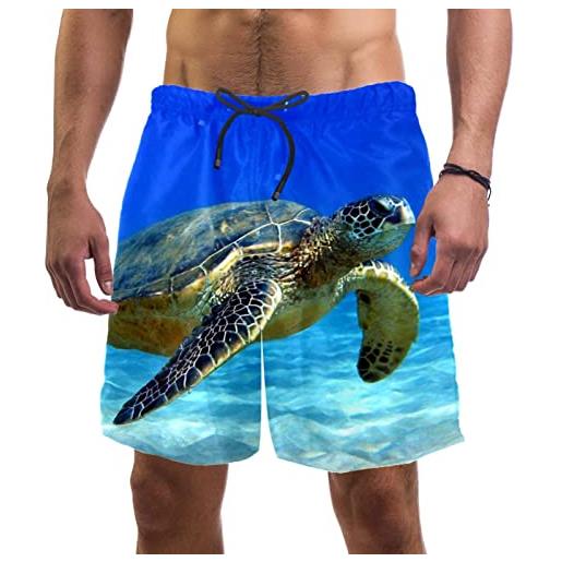 Generic pantaloncini da bagno da uomo, tartaruga di mare, costume da bagno da uomo ad asciugatura rapida