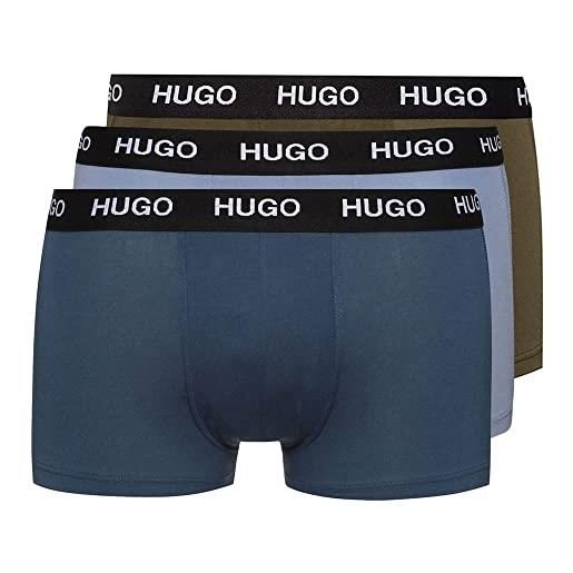 HUGO boss trunk triplet pack boxer a pantaloncino da uomo, blu (navy 410), s