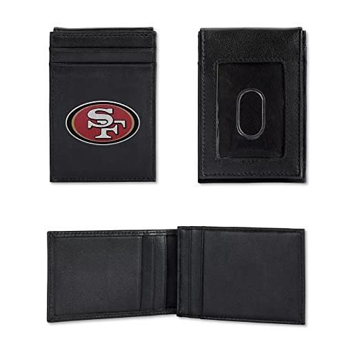 Rico Industries nfl - portafoglio ricamato con tasca frontale, ottimo articolo da regalo, san francisco 49ers, tasca frontale