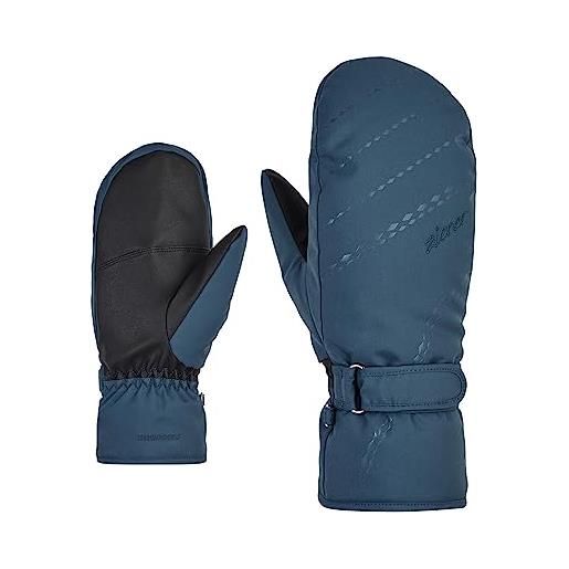 Ziener korvana - guanti da sci da donna, per sport invernali, caldi, traspiranti, blu navy, 7