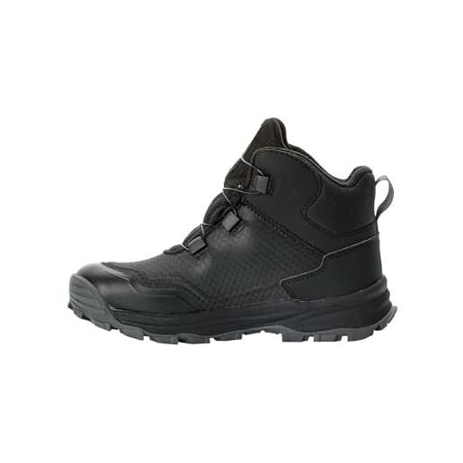 Jack Wolfskin cyrox texapore dial mid k, scarpe da passeggio unisex-bambini, nero, 27 eu