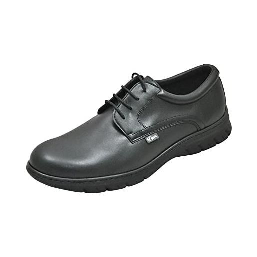 DIAN - scarpa tipo blucher, taglio in pelle micro d'cover plus® e chiusura con lacci, nero, nero, 35 eu