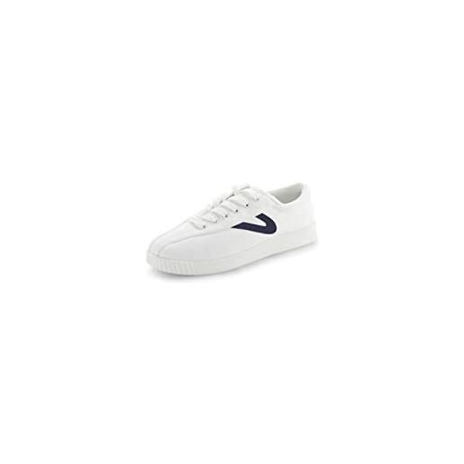 TRETORN nyliteplus - scarpe da tennis da donna, in tela, con lacci, stile classico vintage, bianco blu marino. , 9 uk