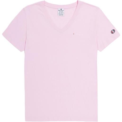 CHAMPION t-shirt CHAMPION t-shirt v-neck contrast logo regular fit w rosa