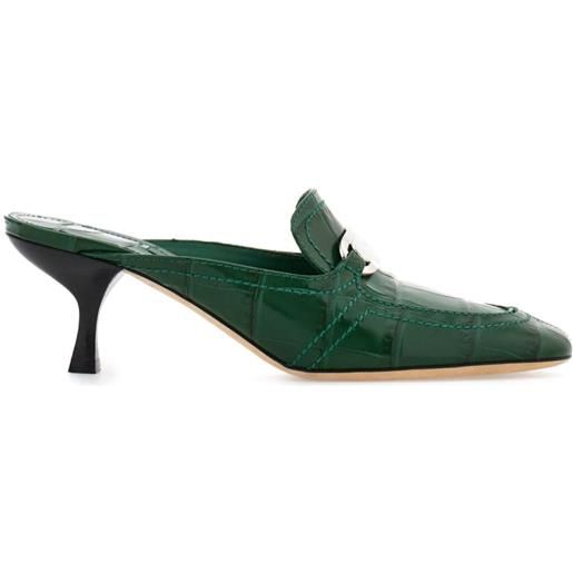 Ferragamo mules con fibbia - verde