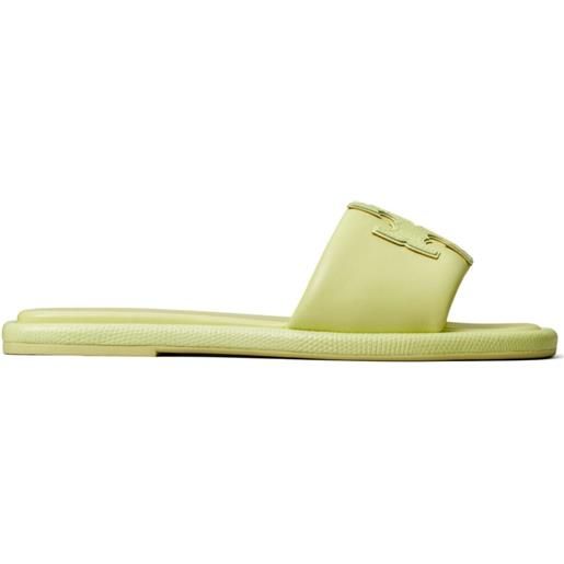 Tory Burch sandali slides double t - verde