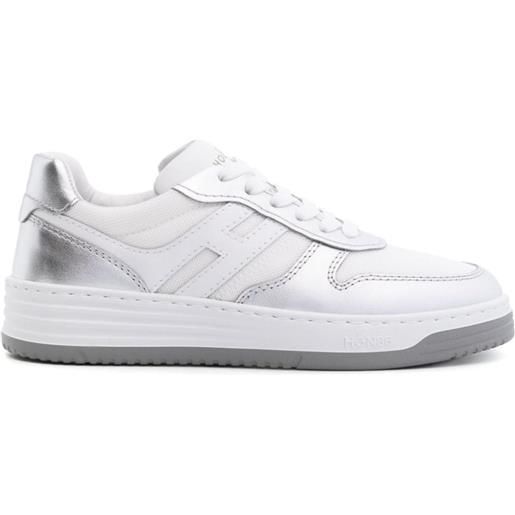 Hogan sneakers 630 con inserti metallizzati - bianco