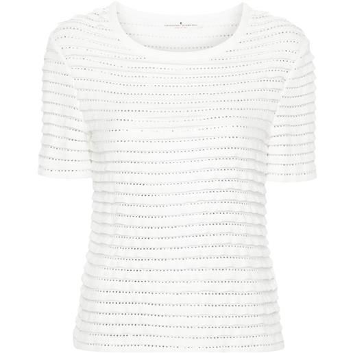 Ermanno Scervino maglione con strass - bianco