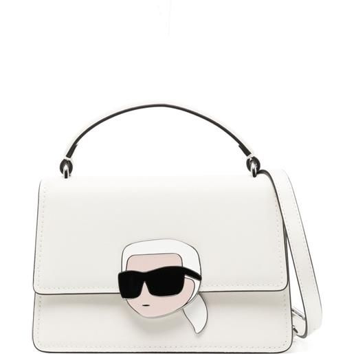 Karl Lagerfeld borsa a spalla mini k/ikonik 2 - bianco