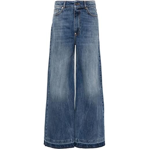 Stella McCartney jeans a gamba ampia - blu