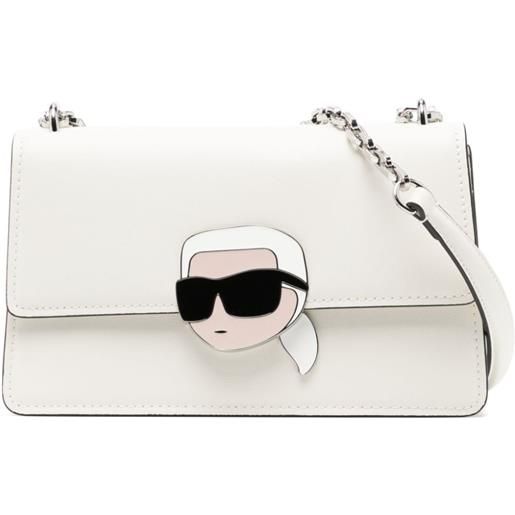 Karl Lagerfeld borsa a spalla k/ikonik 2 con applicazione - bianco