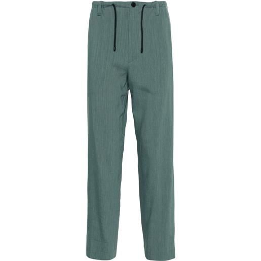 DRIES VAN NOTEN pantaloni crop con coulisse - verde
