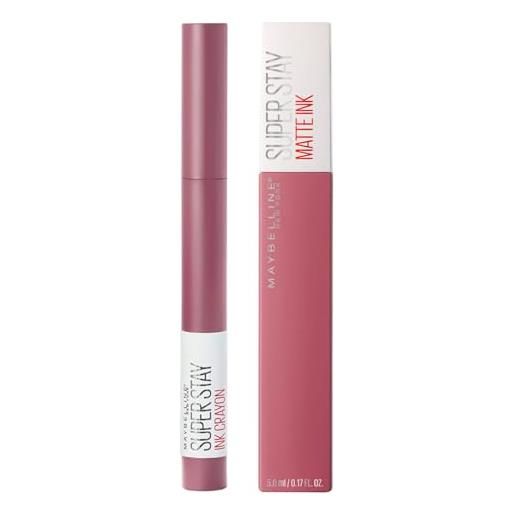 Maybelline new york superstay matte ink tinta labbra colore 15 lover + superstay ink crayon rossetto matita in gel colore 25 stay exceptional - 2 rossetti
