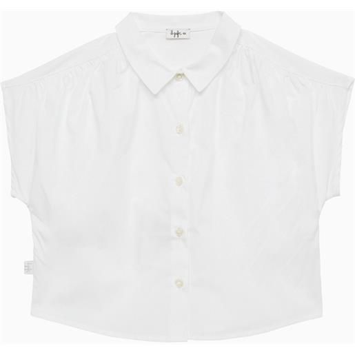 Il Gufo camicia bianca in popeline stretch