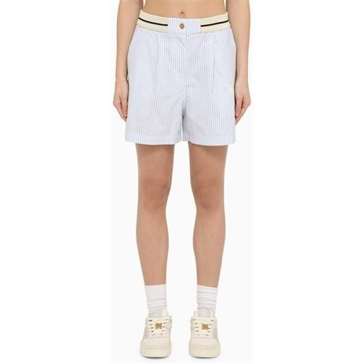 Palm Angels short boxer a righe bianco/azzurro in cotone