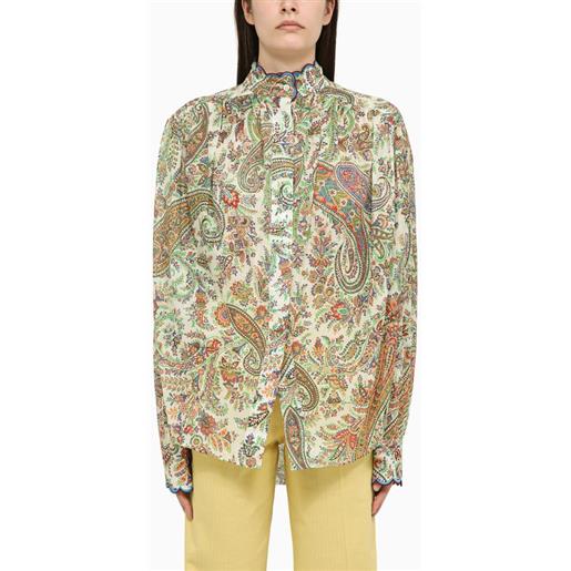 ETRO camicia con stampa floreale multicolore in cotone