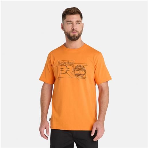 Timberland t-shirt Timberland pro innovation blueprint da uomo in arancione arancione
