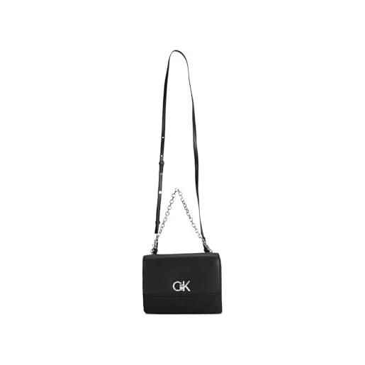 Calvin Klein re-lock double gusett bag_jcq black jacquard mono