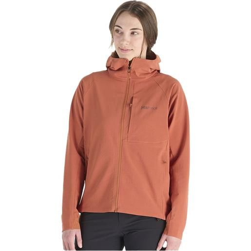 Marmot pinnacle driclime hoodie arancione l donna