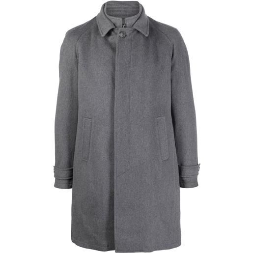 Corneliani cappotto con chiusura nascosta - grigio