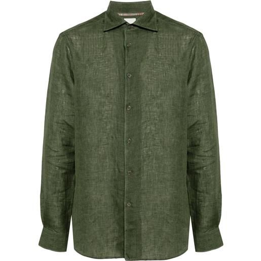 Paul Smith camicia con cuciture a contrasto - verde