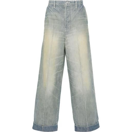 Kenzo jeans affusolati a vita media - blu