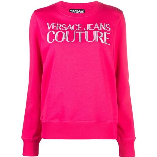 Versace Jeans Couture felpa con ricamo - rosa