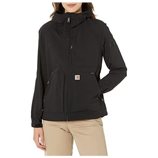Carhartt super dux relaxed fit lightweight hooded jacket giacca con cappuccio, nero, s donna