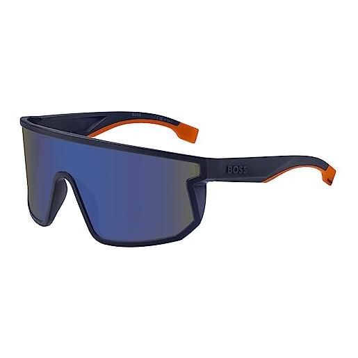 HUGO BOSS boss occhiali da sole 1499/s matte blue orange 99/1/125 uomo