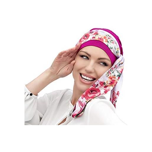 Masumi yanna - berretto da donna per chemioterapia, per pazienti con cancro e donne con perdita di capelli, bandana in stile turbante, in bambù nero arrossato. Taglia unica