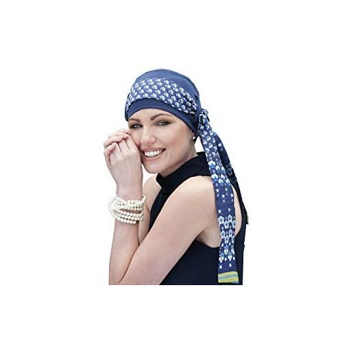 Masumi yanna - berretto da donna per chemioterapia, per pazienti con cancro e donne con perdita di capelli, bandana in stile turbante, in bambù grigio maroon fiore taglia unica