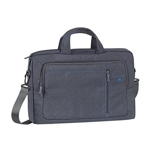 RivaCase® 7530 laptop canvas bag 15.6, borsa per laptop fino a 15.6, grigio
