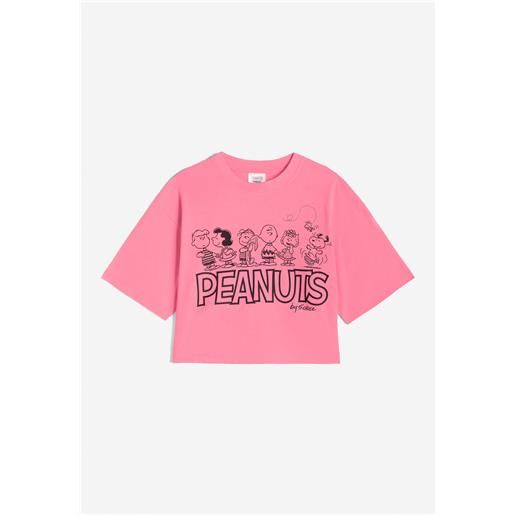 Freddy t-shirt in jersey con grafica peanuts rosa da donna