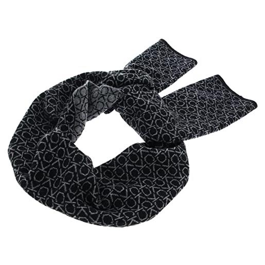 Calvin Klein ck monogram wool scarf 30 x 180 ck black