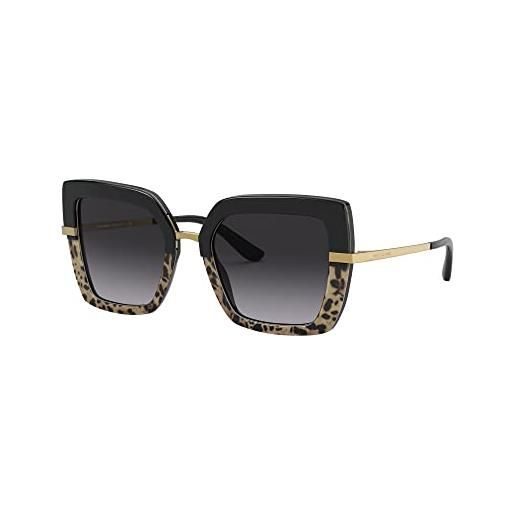 Dolce & Gabbana 0dg4373 occhiali, top black on print leo/black, 52 donna