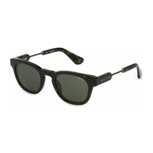 Police splf70 sunglasses, shiny dark havana, 24 unisex