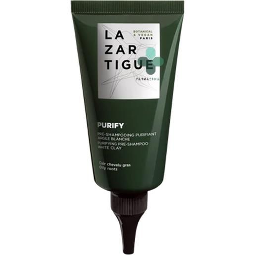 LUXURY LAB COSMETICS Srl lazartigue purify trattamento pre-shampoo all'argilla bianca per capelli grassi (75 ml)"