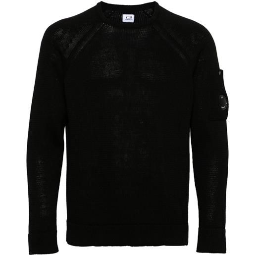 C.P. Company maglione con applicazione - nero