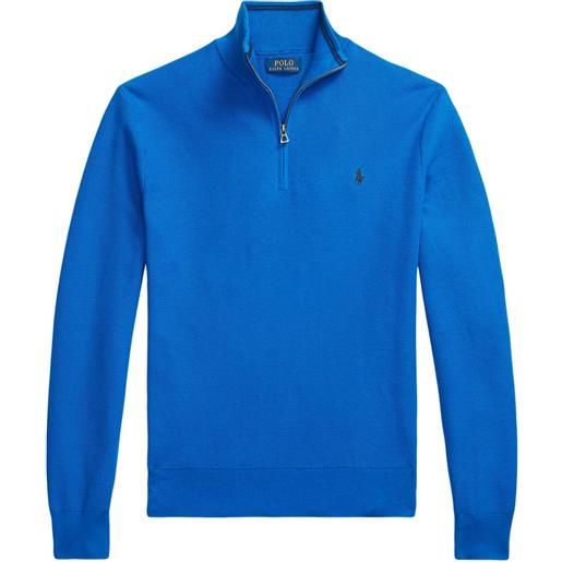Polo Ralph Lauren maglione con mezza zip - blu