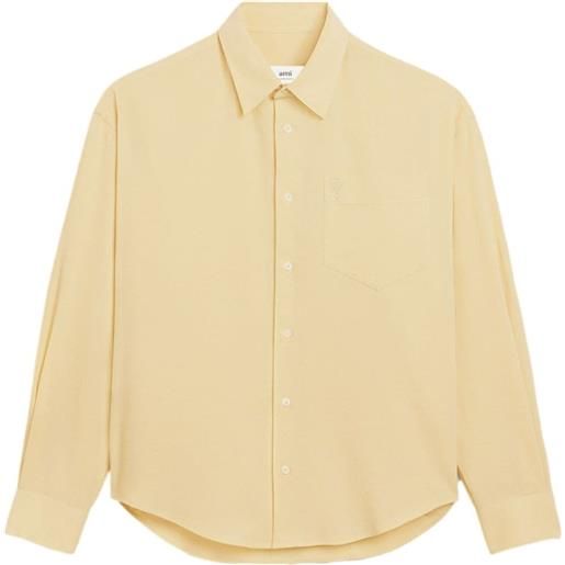 AMI Paris camicia con ricamo - giallo