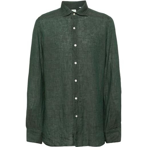 Finamore 1925 Napoli camicia in chambray - verde
